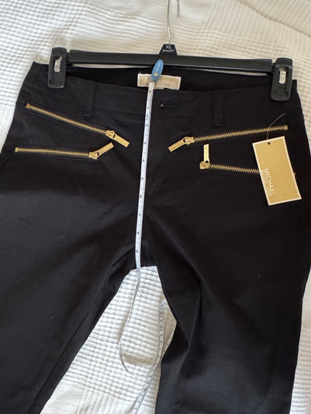 MICHAEL Michael Kors Black Pants with Gold Zippers
